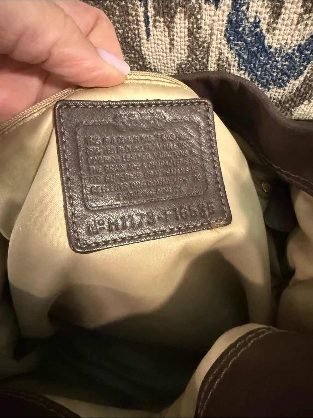 Coach plum leather